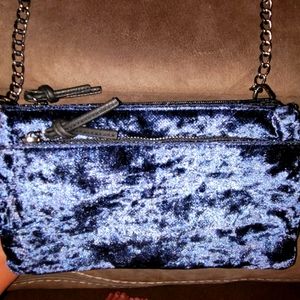 Sapphire velvet Blue Mudd purse/handbag